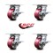 Service Caster 4 Inch Heavy Duty Poly on Aluminum Caster Set with Roller Bearings and Brakes SCC-35S420-PAR-SLB-4 - alternate 5